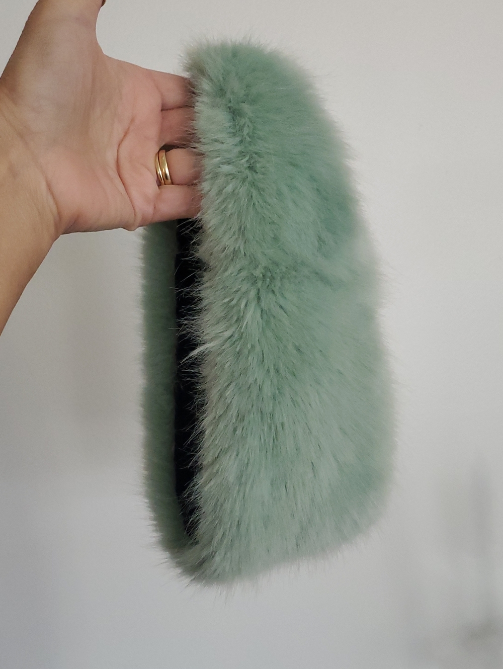 Barts Calla Fur Deluxe Faux Fur Headband Neck Warmer Mint Green - Picture 7 of 15